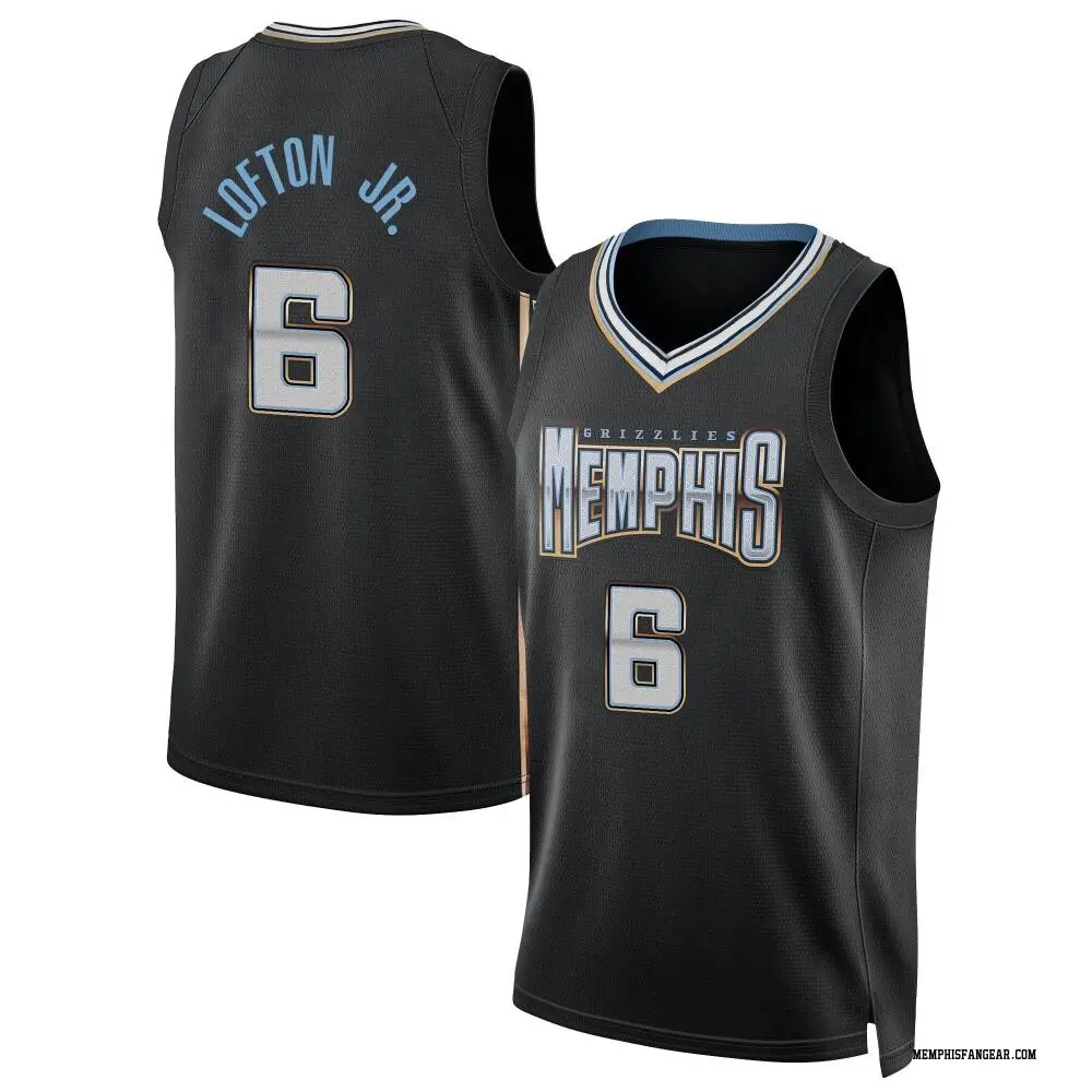 Memphis Grizzlies Kenneth Lofton Jr. 6 2022-23 City Edition Black Jersey  Swingman - Bluefink